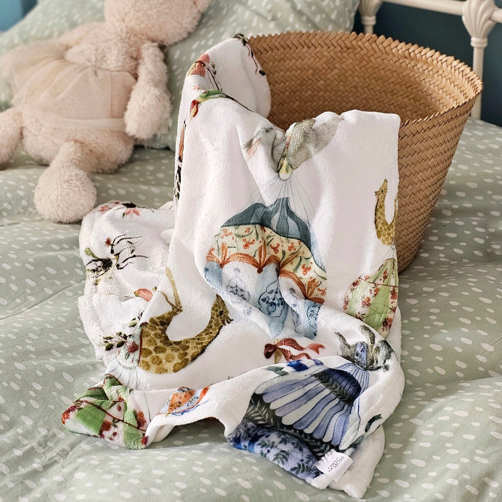 baby blanket soaring safari fleece soft
