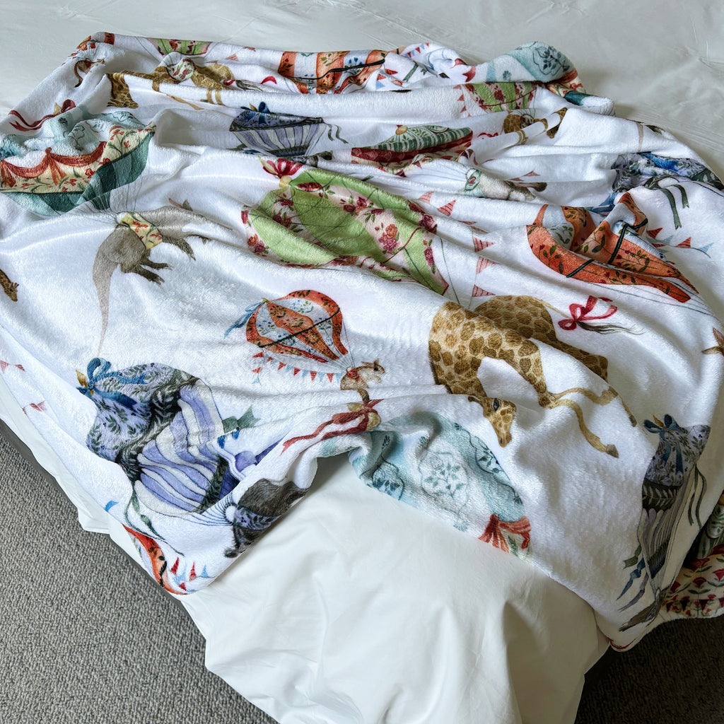 fleece blanket soaring safari