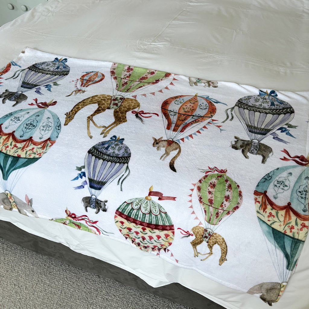 fleece blanket soaring safari