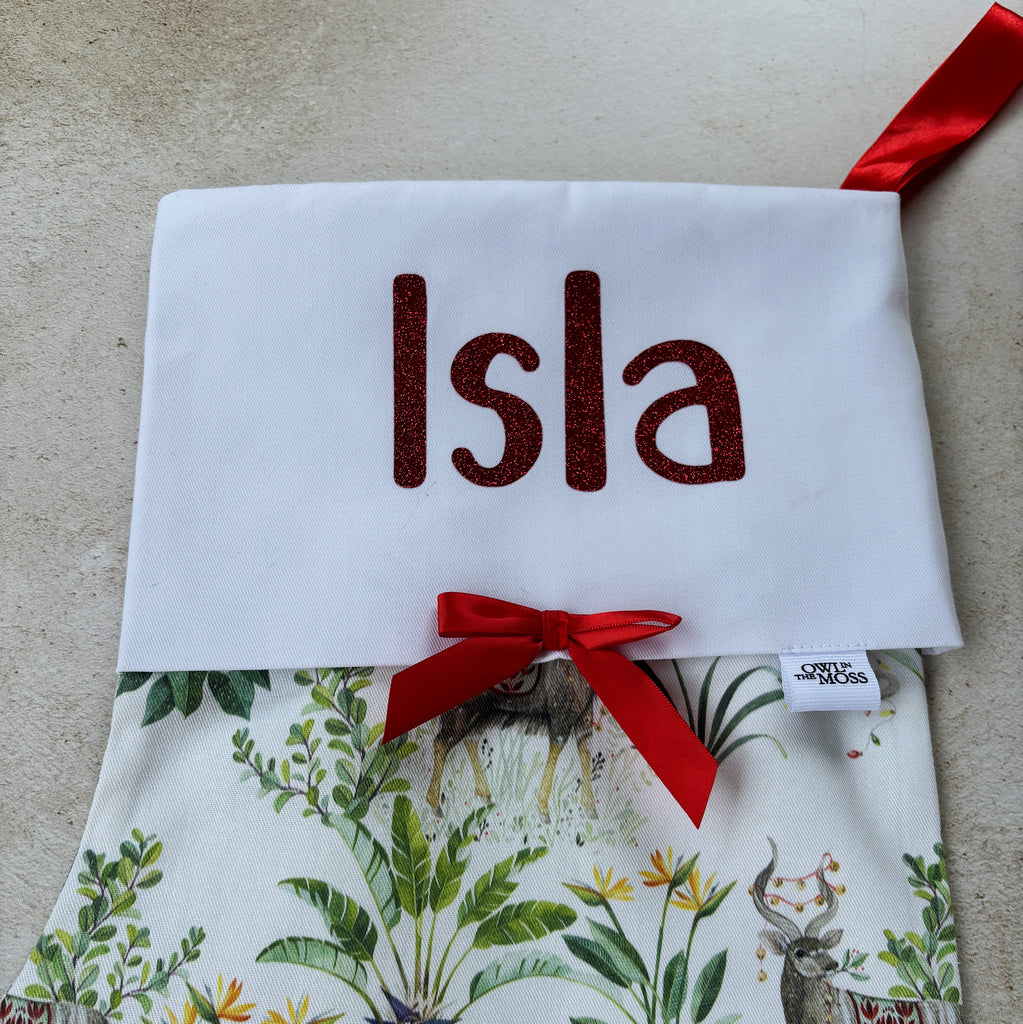Christmas_stocking_African Safari personalised