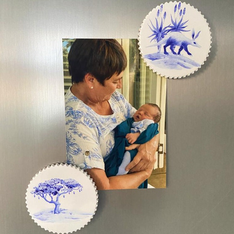 fridge magnets African delft animals
