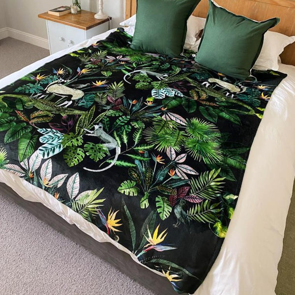 fleece blanket charcoal wildings large