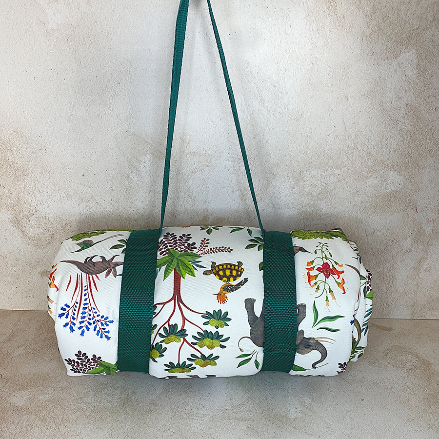 picnic blanket ele & friends easy carry handle and straps
