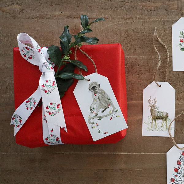 Christmas gift tags set African Animals