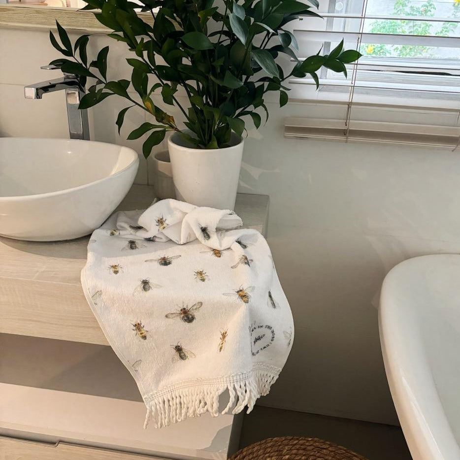 guest towel bee cotton