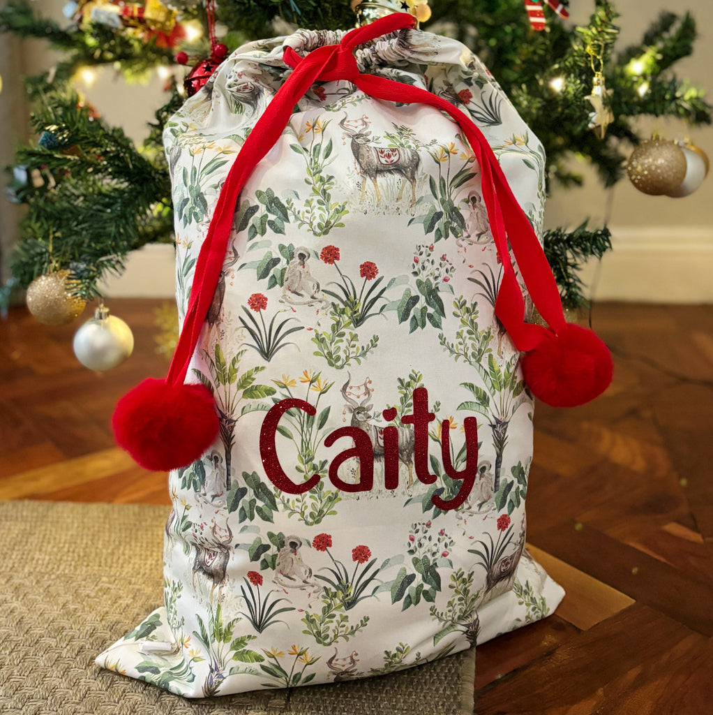 Christmas_sack African Safari personalised 