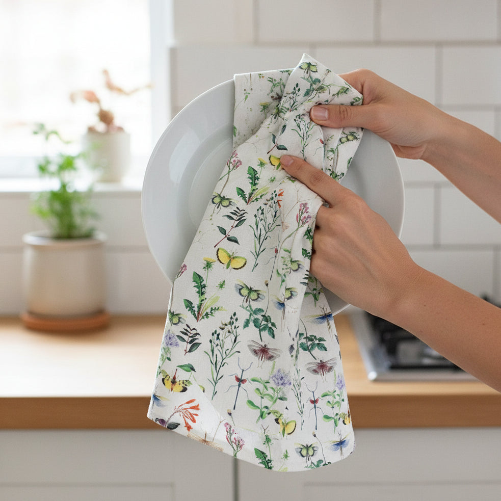 tea towel Wildflowers kitchen pretty dish cloth kitchen tea gift 