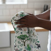 Ele & friends cotton tea towel kitchen textile hand towel dish towel drying hands in kitchen 