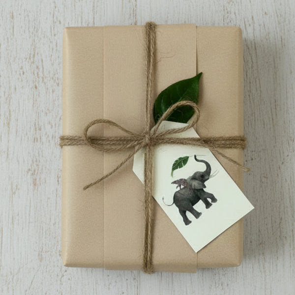 ivory paper gift tags for easy gifting animal designs African art hand-drawn nature 