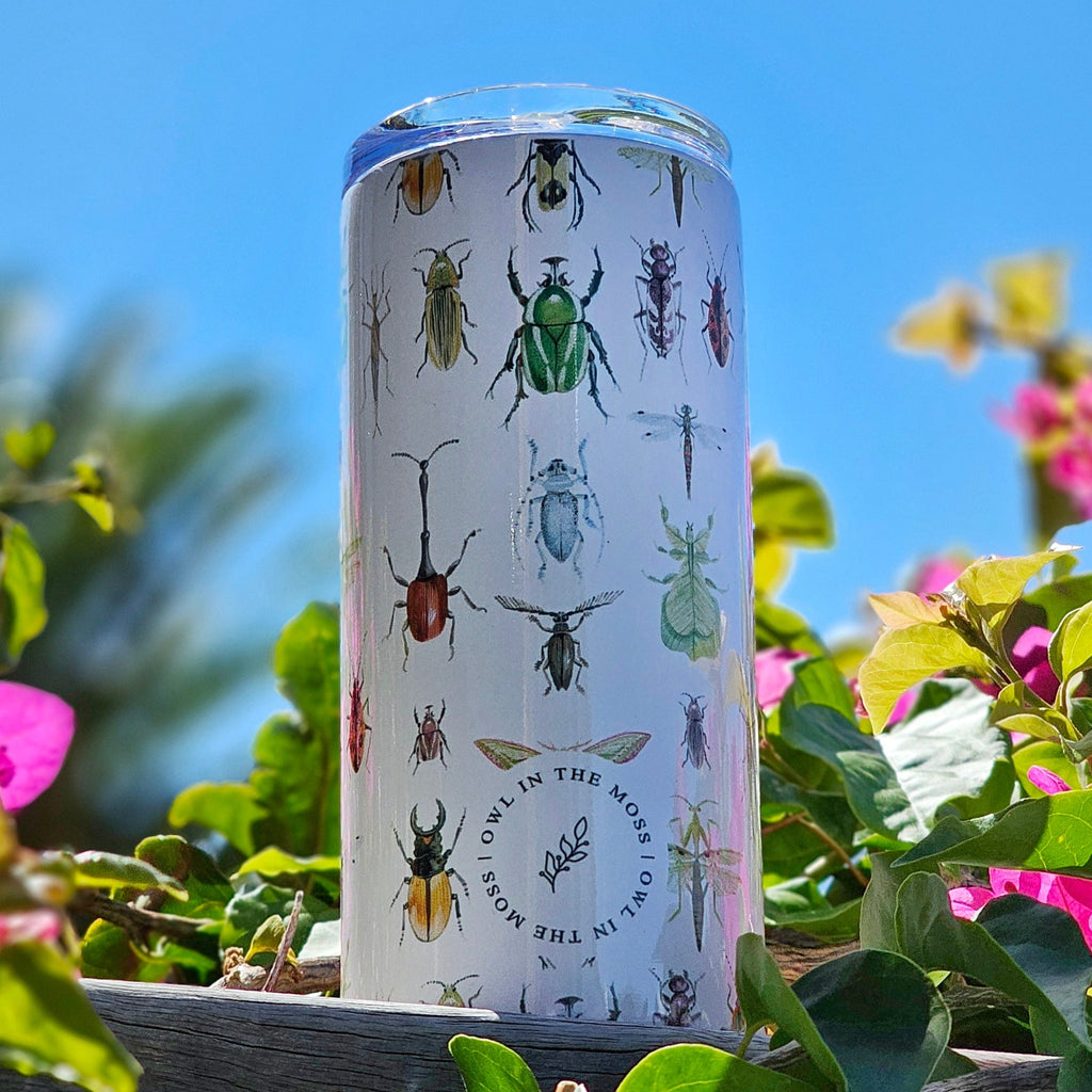travel mug outdoor nature inspired design insulated thermos 440ml insects 